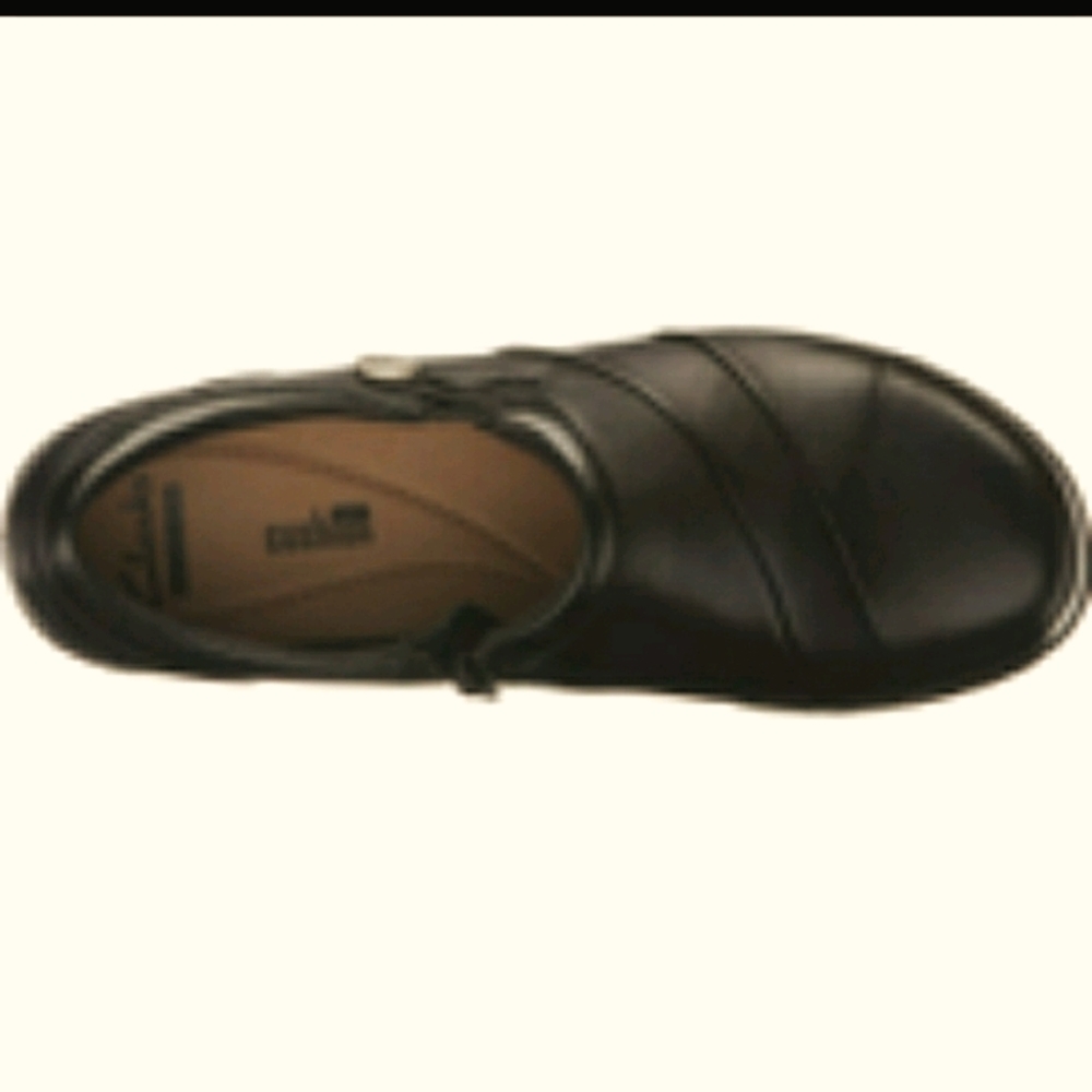 Clarks Channing Ann black leather shoes